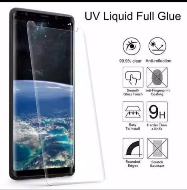 TEMPERED GLASS NANO UV SAMSUNG NOTE 10 PLUS FULL PROTECTION