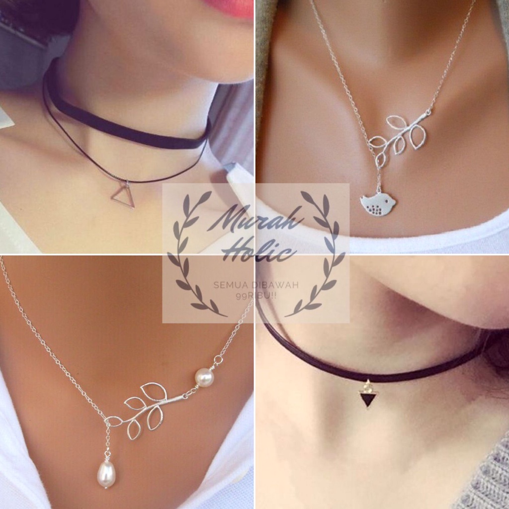 Kalung Fashion Wanita Choker Korea Aksesoris Lucu Murah