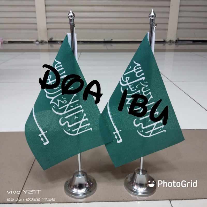 

best seller tiang stenlis meja+bendera ARAB SAUDI ready stock