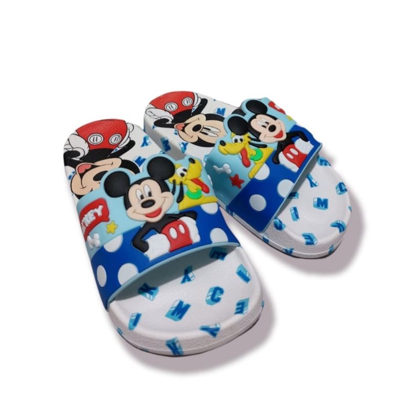 SANDAL SELOP ANAK JELLY KARET KARAKTER MICKY IMPORT