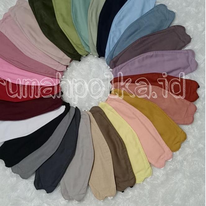 GROSIR  Handmade masker KF94 kain 3 lapis Polos dengan kawat hidung & bisa dicuci | Termurah dan ter