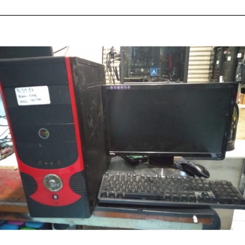 komputer Cpu/Pc Dual Core, Core 2 duo DDR 2, Ram 2 GB, hdd 160GB, Win7 siap pakai