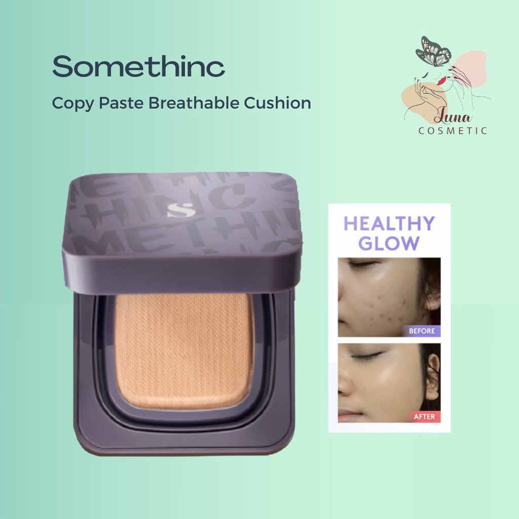 SOMETHINC COPY PASTE Breathable Mesh Cushion SPF 33 PA+++ - - Cushion Glow Finish Tidak Menyumbat Pori