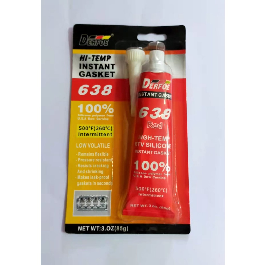 

Lem Red Silicone/Instant Gasket Glue 85G Derfoe tube