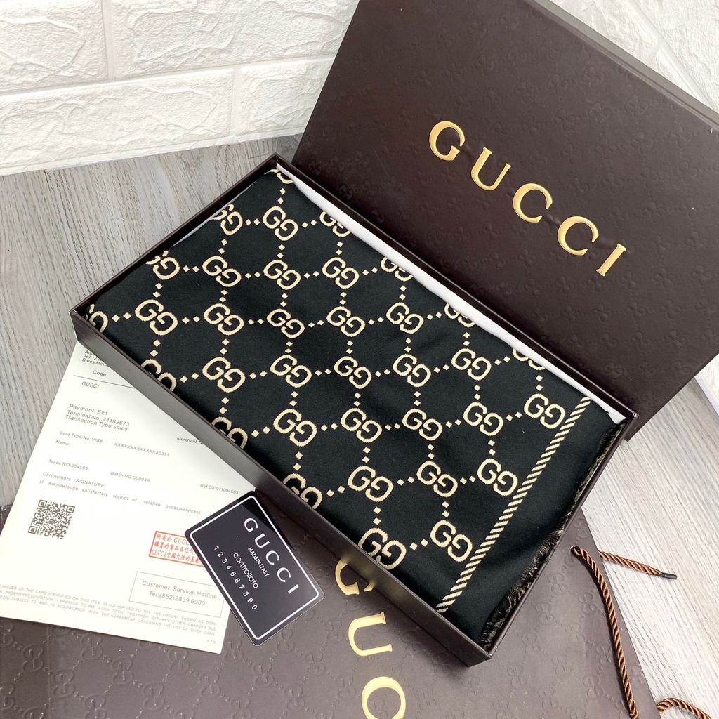 LX4015 SELENDANG WANITA PREMIUM SCARF / SYAL G*UCC*I BRANDED FULL SET FREE PAPERBAG + BOX + FAKEBILL IMPORT QUALITY KUALITAS PLATINUM-3