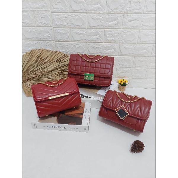 3 Pcs Paket Usaha Tas wanita selempang tas bahu