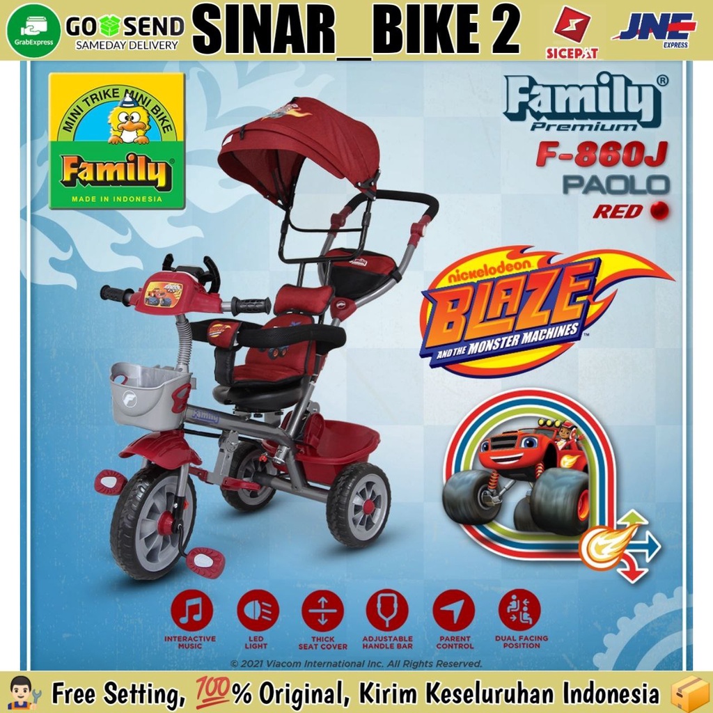 Sepeda Anak Roda Tiga Family Paolo F-860J