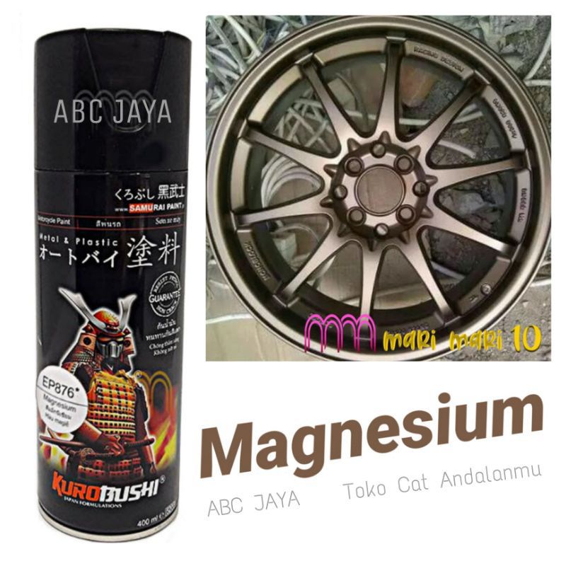 PILOK PYLOX CAT SEMPROT SAMURAI MAGNESIUM EP876* 400ML MAKNESIUM COKLAT GELAP METALIK METALIC