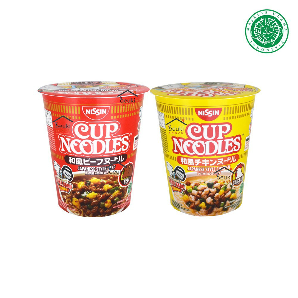 

VARIAN ECERAN Nissin Cup Noodles Rasa Ayam / Sapi Bumbu Tanpa Sachet - 66gr