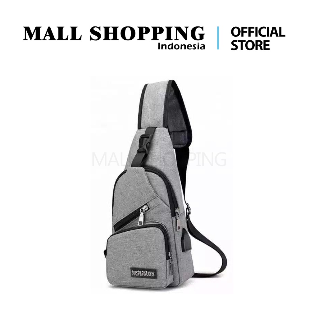 (COD) Tas Selempang Pria T92 Tas Hp/Tas Dada /Tas Sling Bag Usb