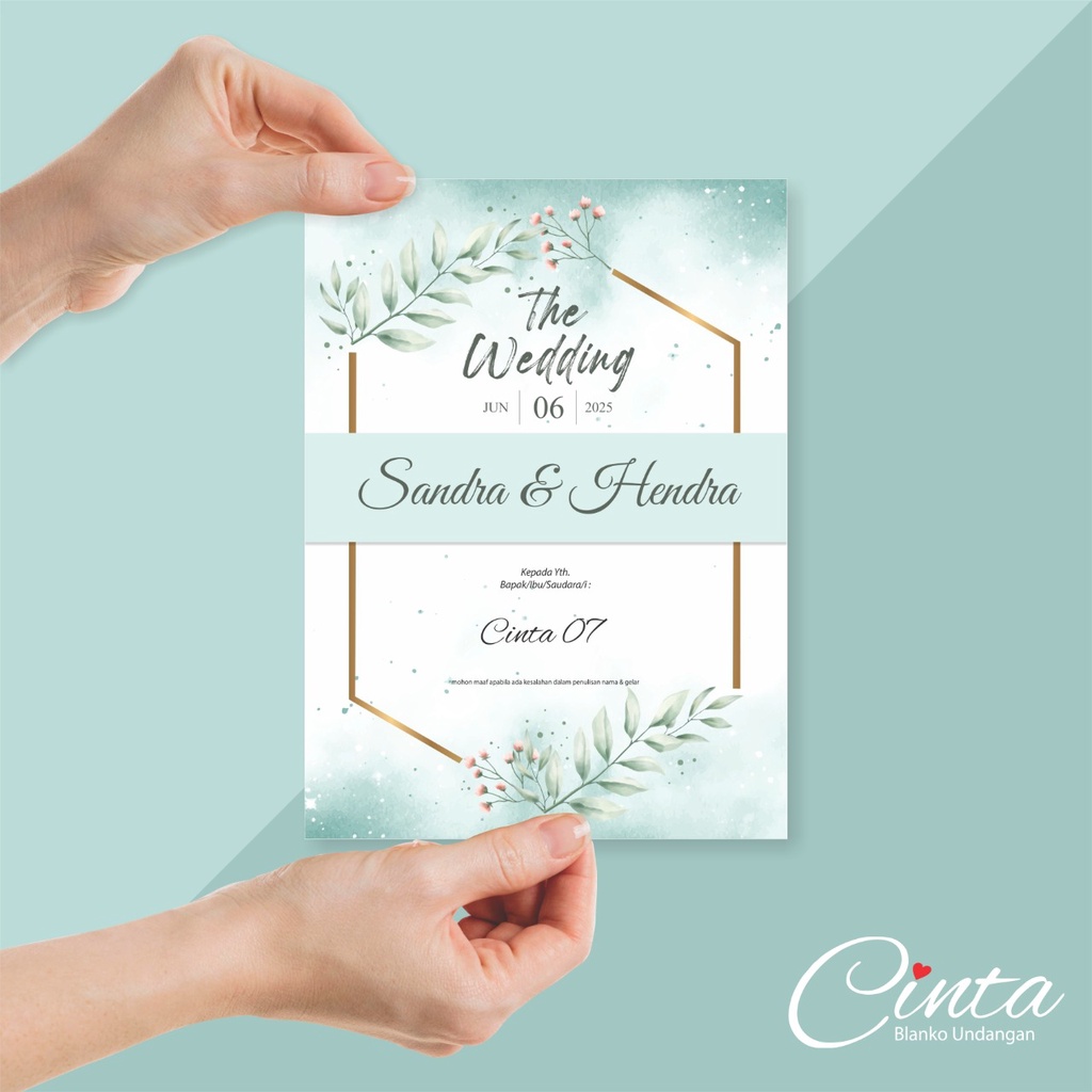 Cinta 07 Blanko Undangan | Blangko Undangan | Undangan Pernikahan murah