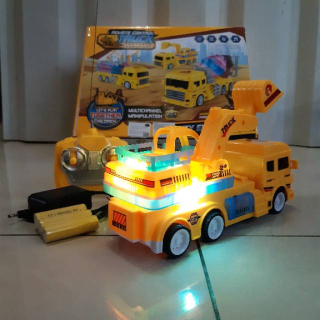 RC Truk Excavator Batre Cas - Mobil Truck Remote Control Anak Edukatif