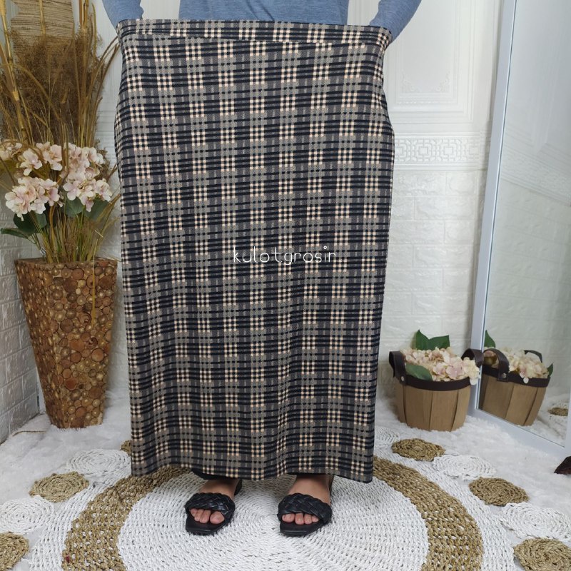 ROK SPAN TARTAN PANJANG/ROK SPAN KOTAK-KOTAK SIZE JUMBO/ROK SPAN TARTAN KOREAN STYLE SIZE S SAMPAI XXXL