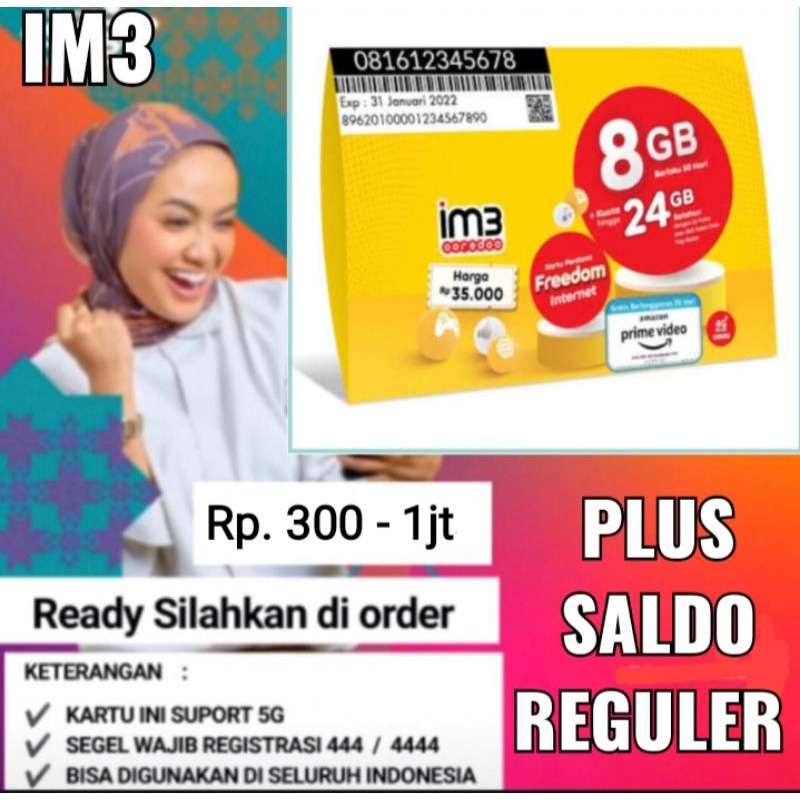 Kartu Perdana Indosat Ooredoo Bundling Saldo Apa Saja