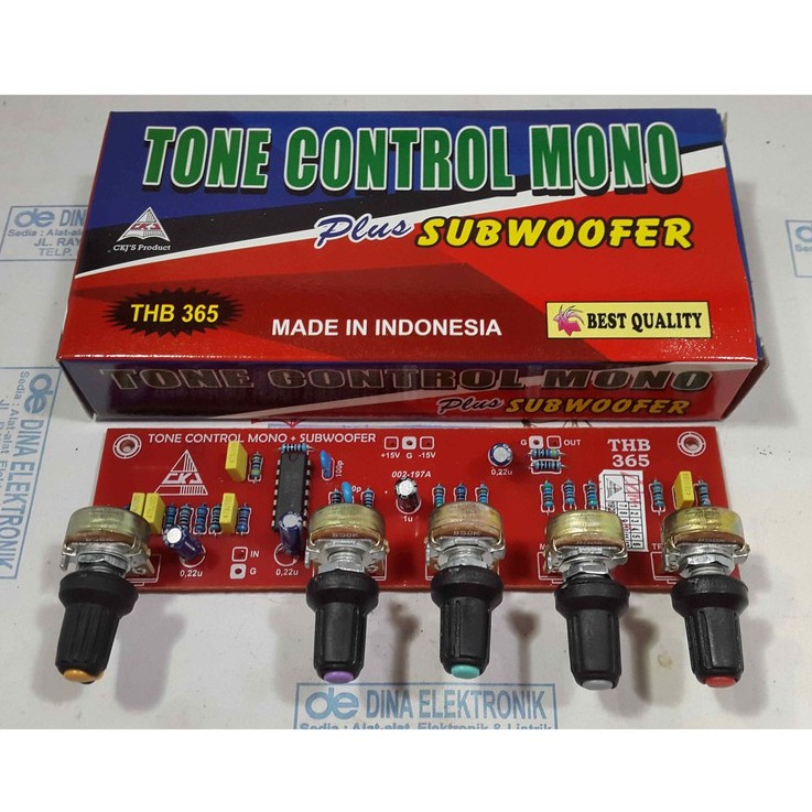 KIT TONE CONTROL MONO PLUS MIDLE DAN SUBWOOFER