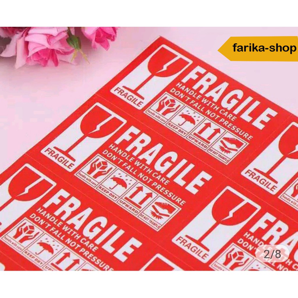 

Sticker Fragile / Fragile Stiker / Stiker Pecah Belah isi 50 pcs