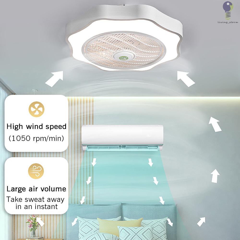 LS Ceiling Fan With Lighting LED Light Stepless Dimming Adjustable Wind Speed Remote Control Without Battery Modern LED Ceiling Light For Bedroom Living Room Dining Room Shopee Indonesia