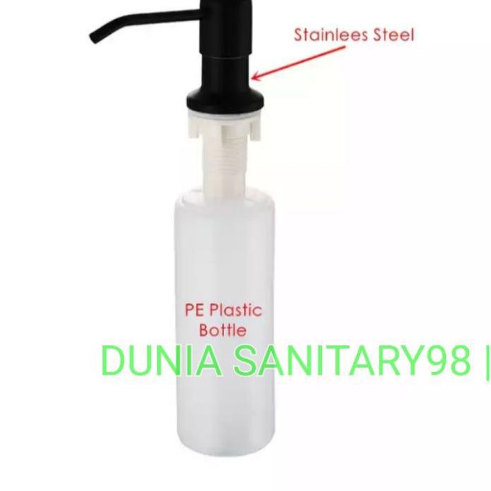 ☜ Soap dispenser Wastafel Kitchen sink Tempat sabun Bak cuci piring kepala stainless Gold Black Hita