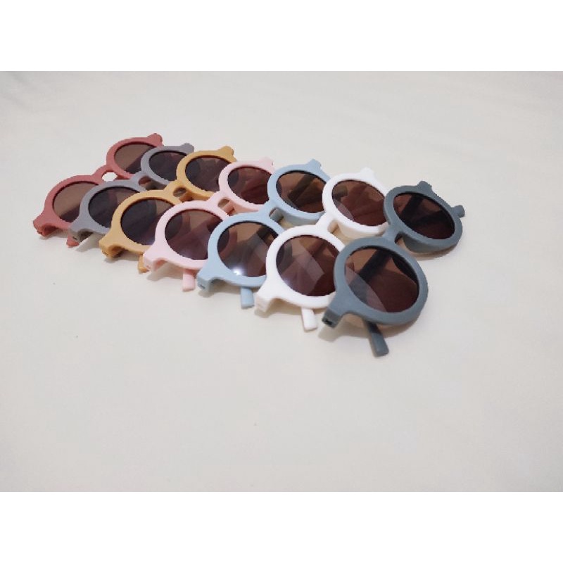 Kacamata Anak Retro Bulat Boboho Cewek Cowok Laki Perempuan Lucu Murah Untuk Usia 0-8 Tahun-3