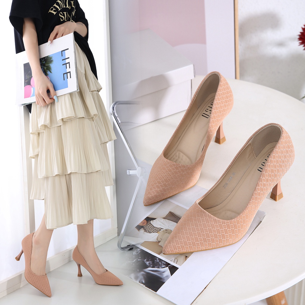 JISO RYONA ZEN-289 Sepatu Kerja Wanita Heels Basic 8cm Import