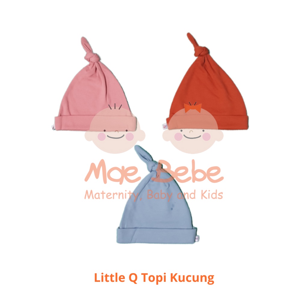 Little Q Topi Kucung Polos Warna Topi Bayi