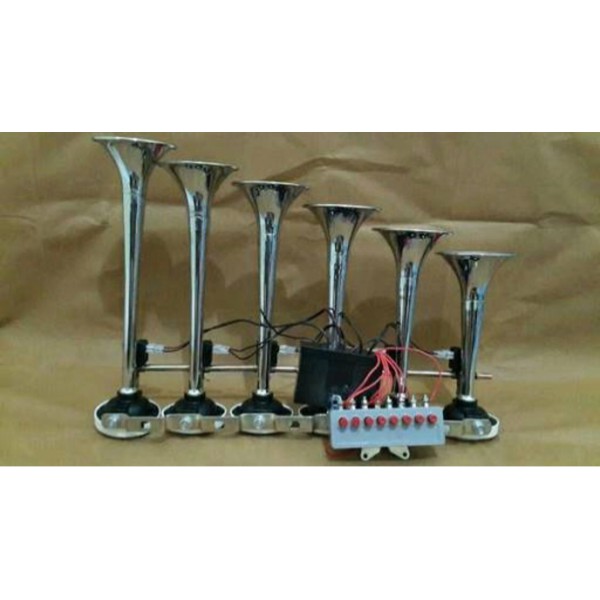 Ready Stok Klakson Telolet 6 Corong 24V 8 Nada Merk Radiant Diskon