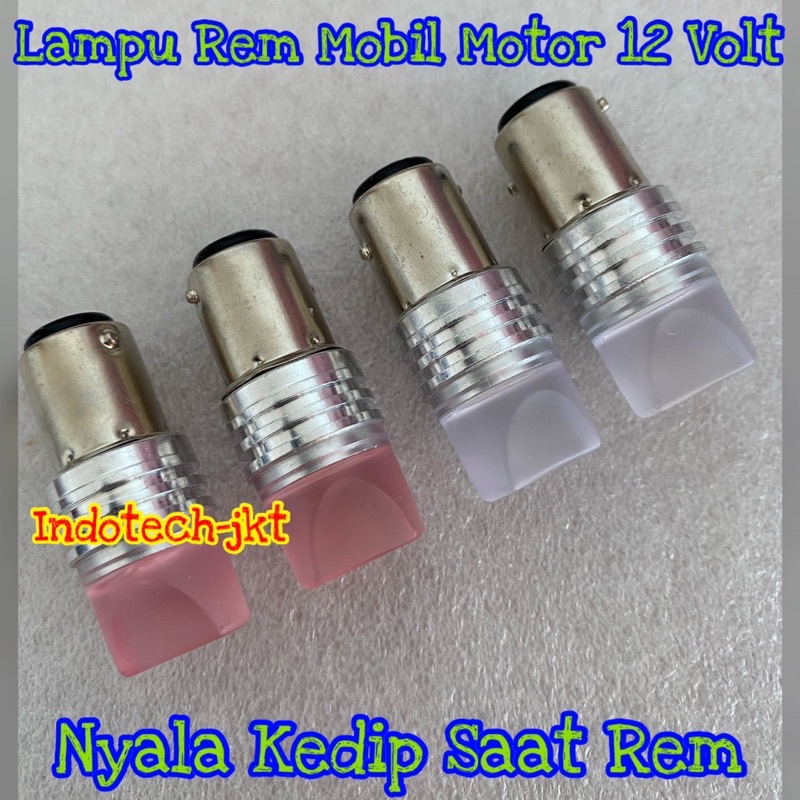 Lampu Rem Mobil Truk Bis Motor 12v dan 24v Nyala Kedip MODEL KERAMIK