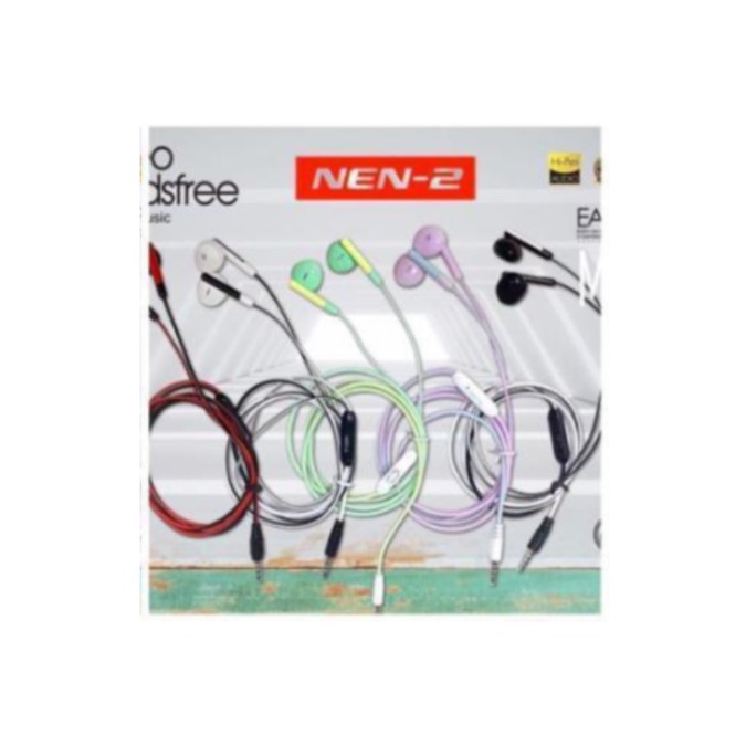 NEN-2 - Headset TOPLES NEN2 Macaron Universal Handsfree HF MIC per 1pc HP