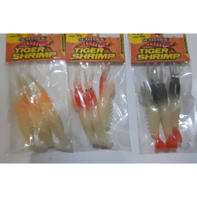 Umpan udang karet silicon isi 3pcs