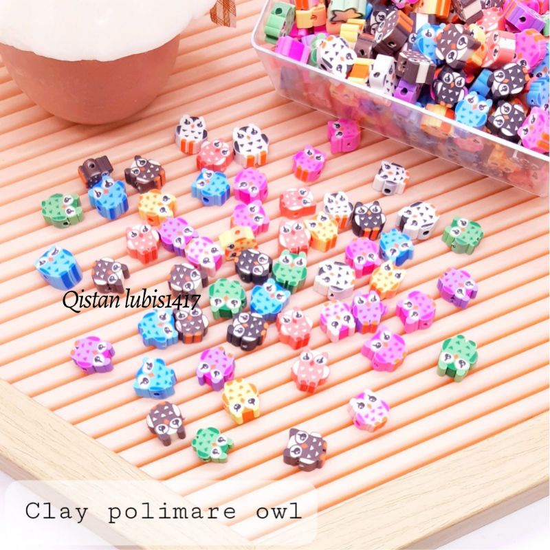 Clay Polimare Owl dan Semangka 10pcs