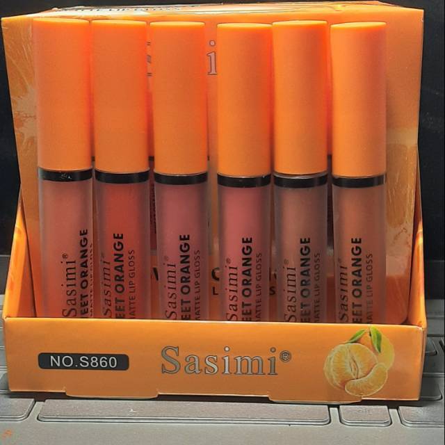 LIP GLOSS SASIMI SWEET ORANGE HARGA PER 6 PC S860