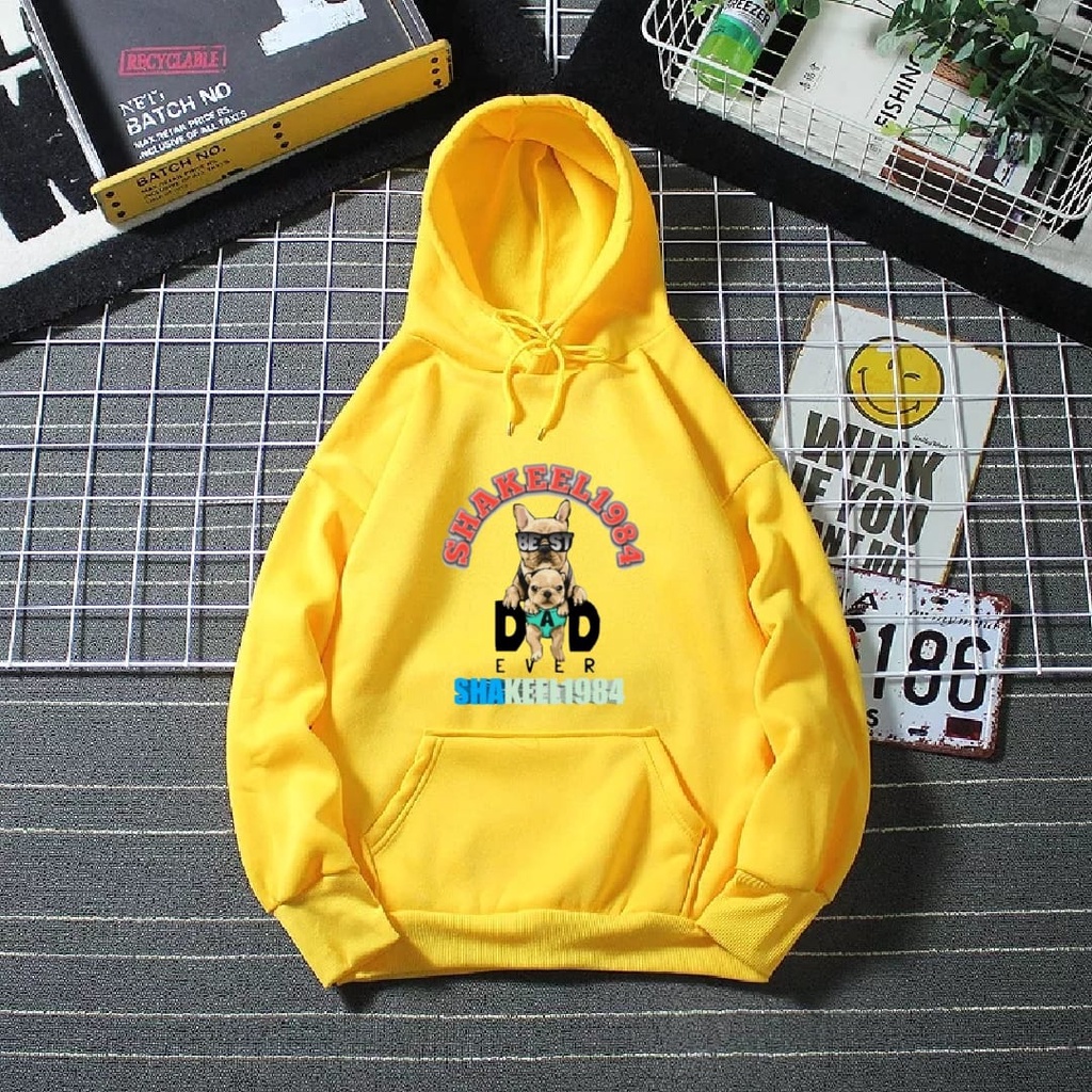 APPAREL PRIA sweater hoodie pria premium bahan katun tebal gramasi 280 motif DAD EVER terbaru ukuran M L XL XXL XXXL / switer hoodie wanita premium ukuran jumbo/switer hoodie laki terlaris ukuran jumbo premium