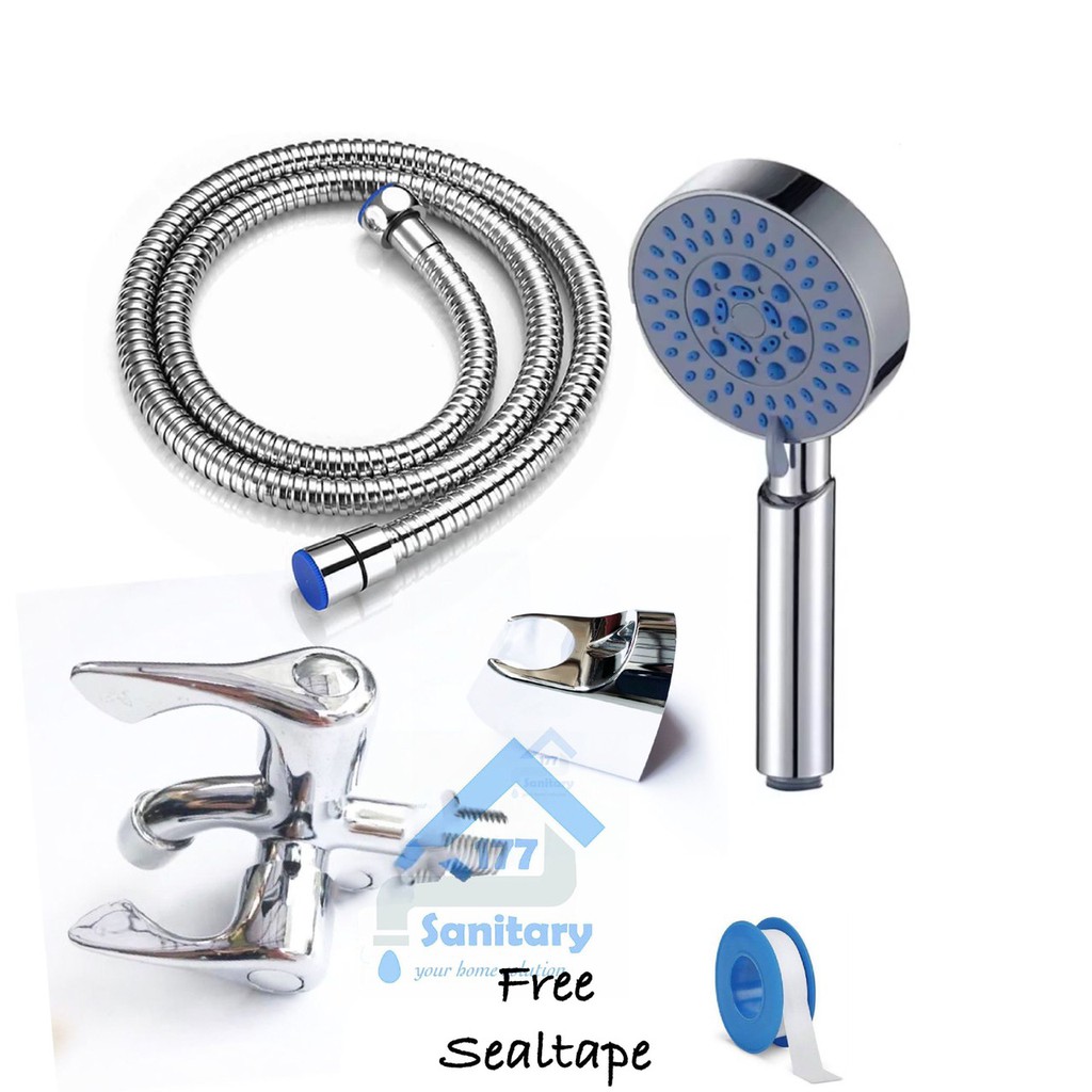 Paket Hand Shower mandi Murah 913 DB- HandShower 5in1 Dan Kran Cabang DB26 Semprotan Air