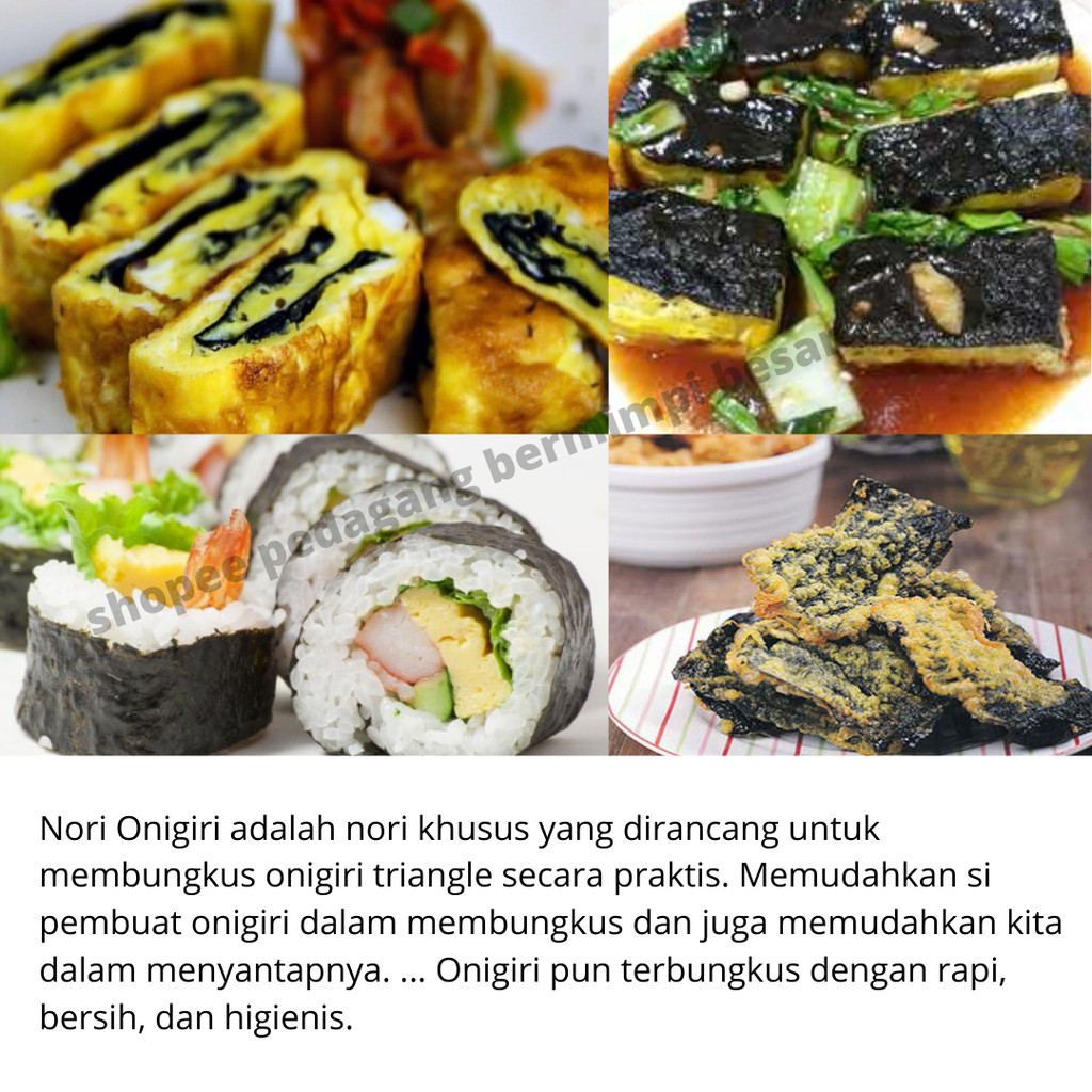 Triangle Onigiri Sushi Nori 100 Sheet Halal MUI | Nori Onigiri