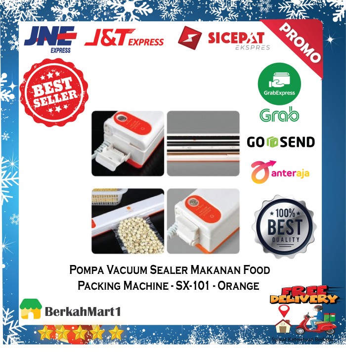 Mesin Pembungkus Makanan Vacum Sealer Elektrik Plastik 220V 100W Top Quality