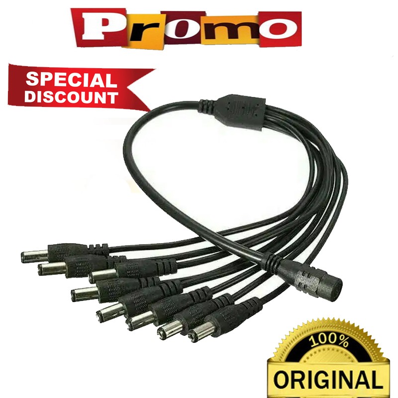 Kabel Cumi Cabang 8 Cabang Untuk Cctv Adaptor Kabel Dc 1 In 8