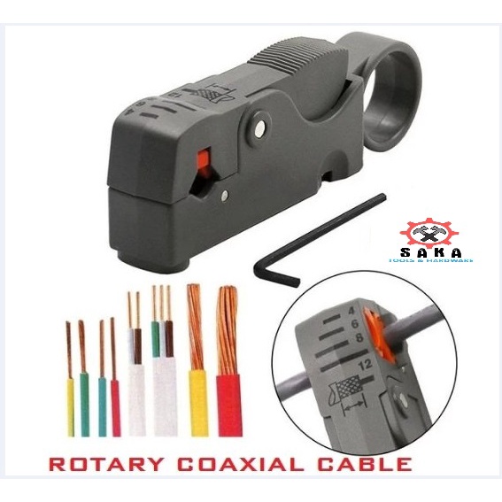 

Pemotong Cutter Tang Pemotong Pengupas Kabel Coaxial Rotary Coaxial Cable Stripper Cutter