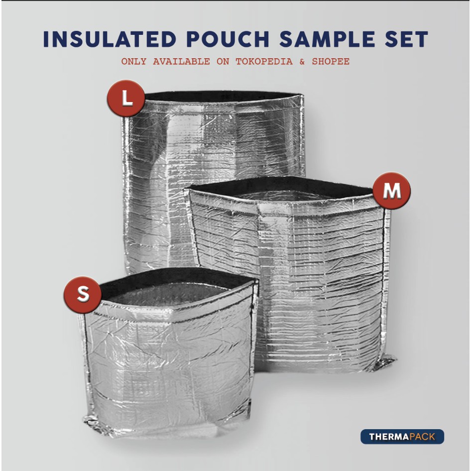 ThermaPack Insulated Pouch Sample Set | Aluminium Foam Pouch - 3 Pc