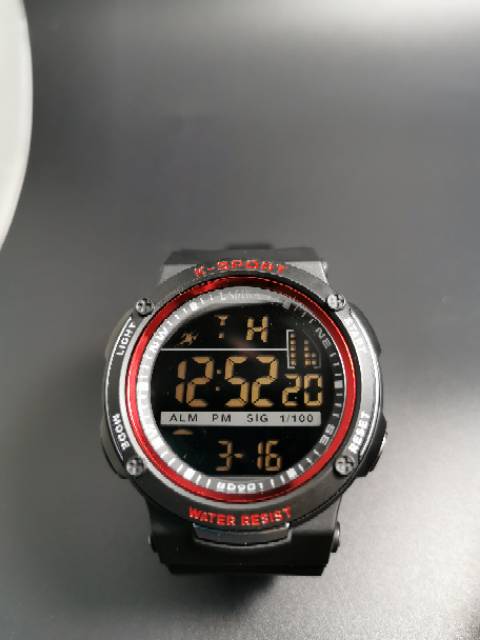 Jam tangan digital Sporty water Resist Lasika 901hitam