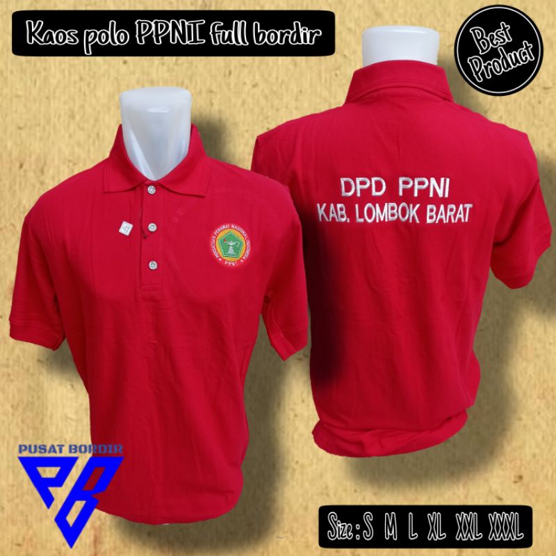 baju PPNI full bordir polo shirt bordir PPNI kaos polo PPNI custome bordir