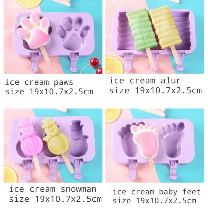 CETAKAN SILICONE ICE CREAM JELLY COKLAT PUDING LUCU UNIK CUTE