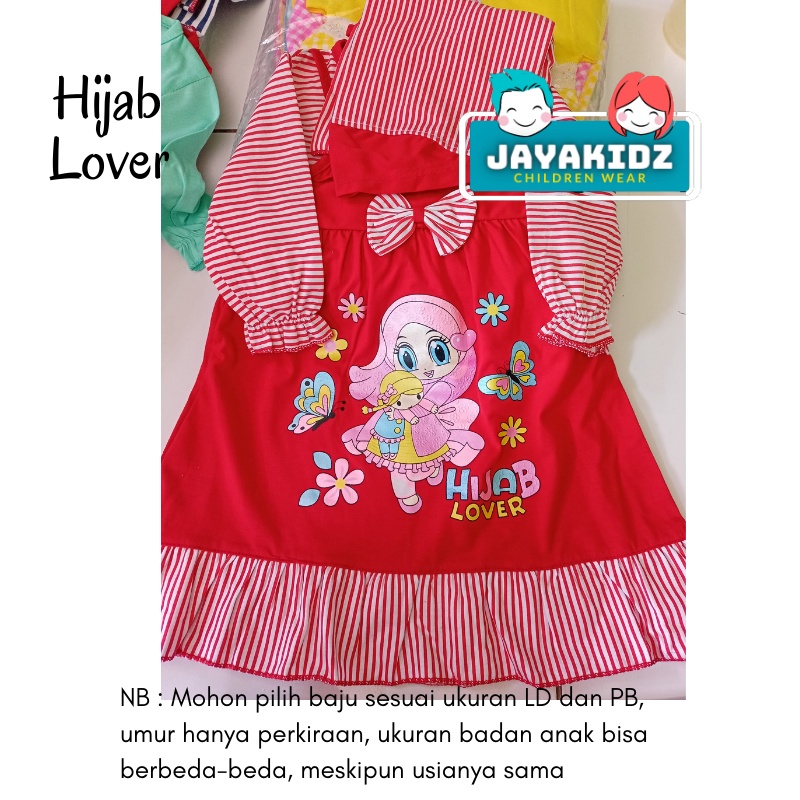Baju Muslim Gamis Bayi Perempuan Usia Baby Newborn 0 6 12 Bulan - Dress Muslim Anak Bayi Perempuan Lucu 0 6 12 Bulan 1 Tahun Murah-MERAH-HIJAB LOVER 01