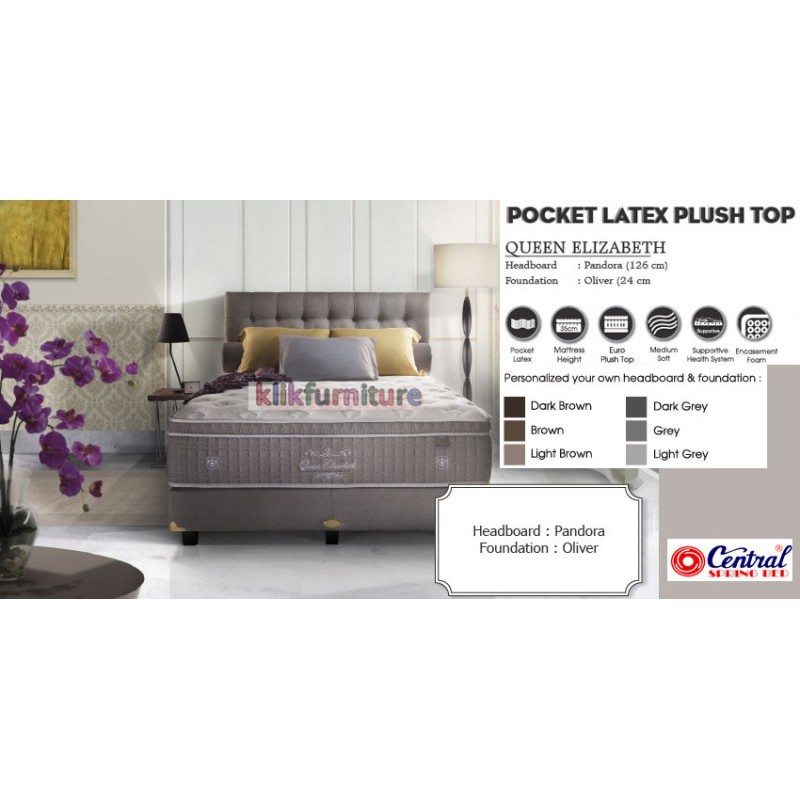QUEEN ELIZABETH Latex (kasur 200x200cm) CENTRAL SPRINGBED