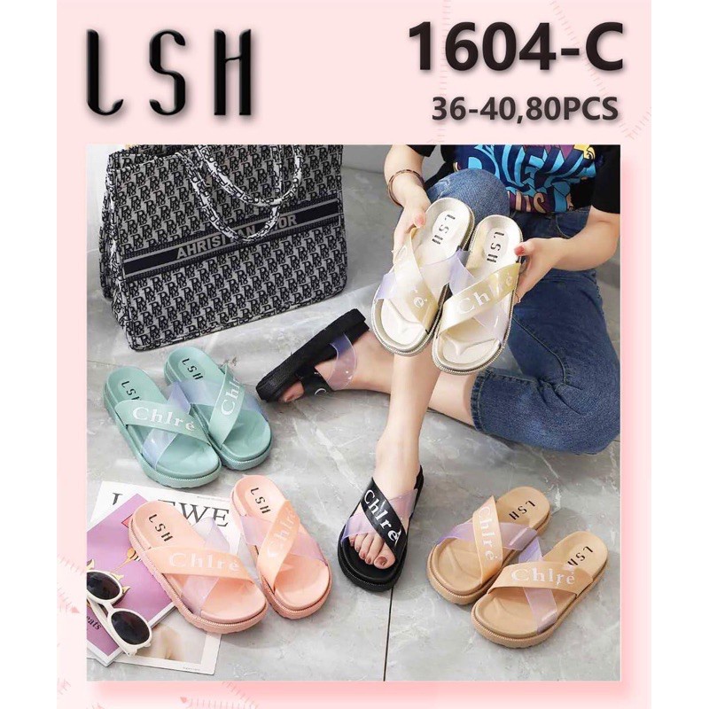 Sandal Fashion Slop Silang Mika CHLRE LSH 1604-C