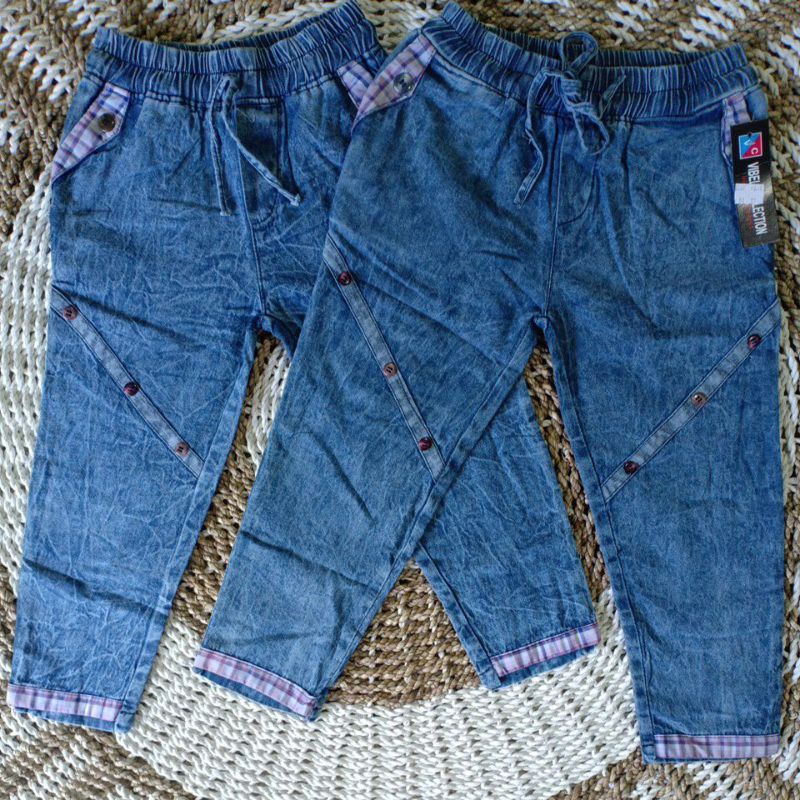 CELANA PANJANG BAGGY PANTS JEANS SNOW PREMIUM ANAK :4-7 (THN)