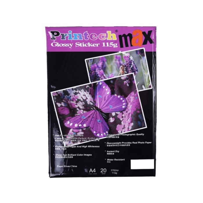 

PRINTECH Glossy Sticker Paper A4 115g / Stiker Glossy A4 115 gr