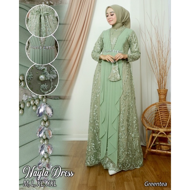 Gamis Tile Bordir|Gamis Pesta Mewah|Gamis Kondangan Jumbo|Gamis Tile Pesta|Gamis Bordir Mewah|Gamis 