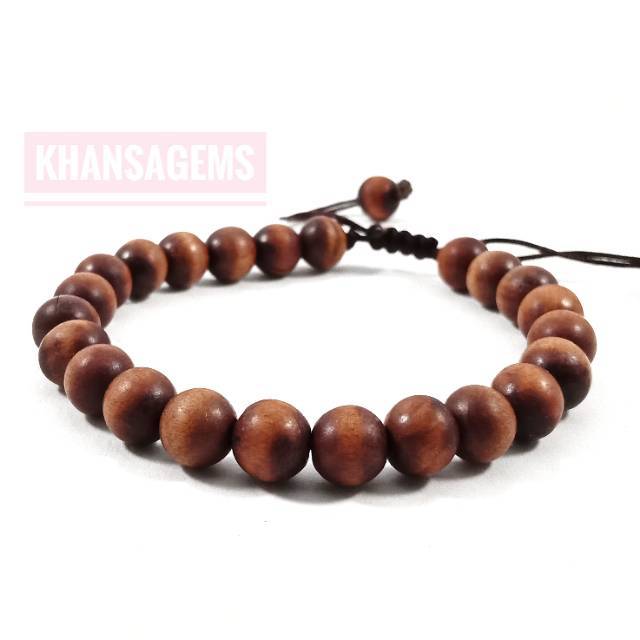 Gelang Kayu Original Nagasari Hitam Dim 8 Mm Model Tali Serut Buat Pria Dan Wanita Tampil Oke