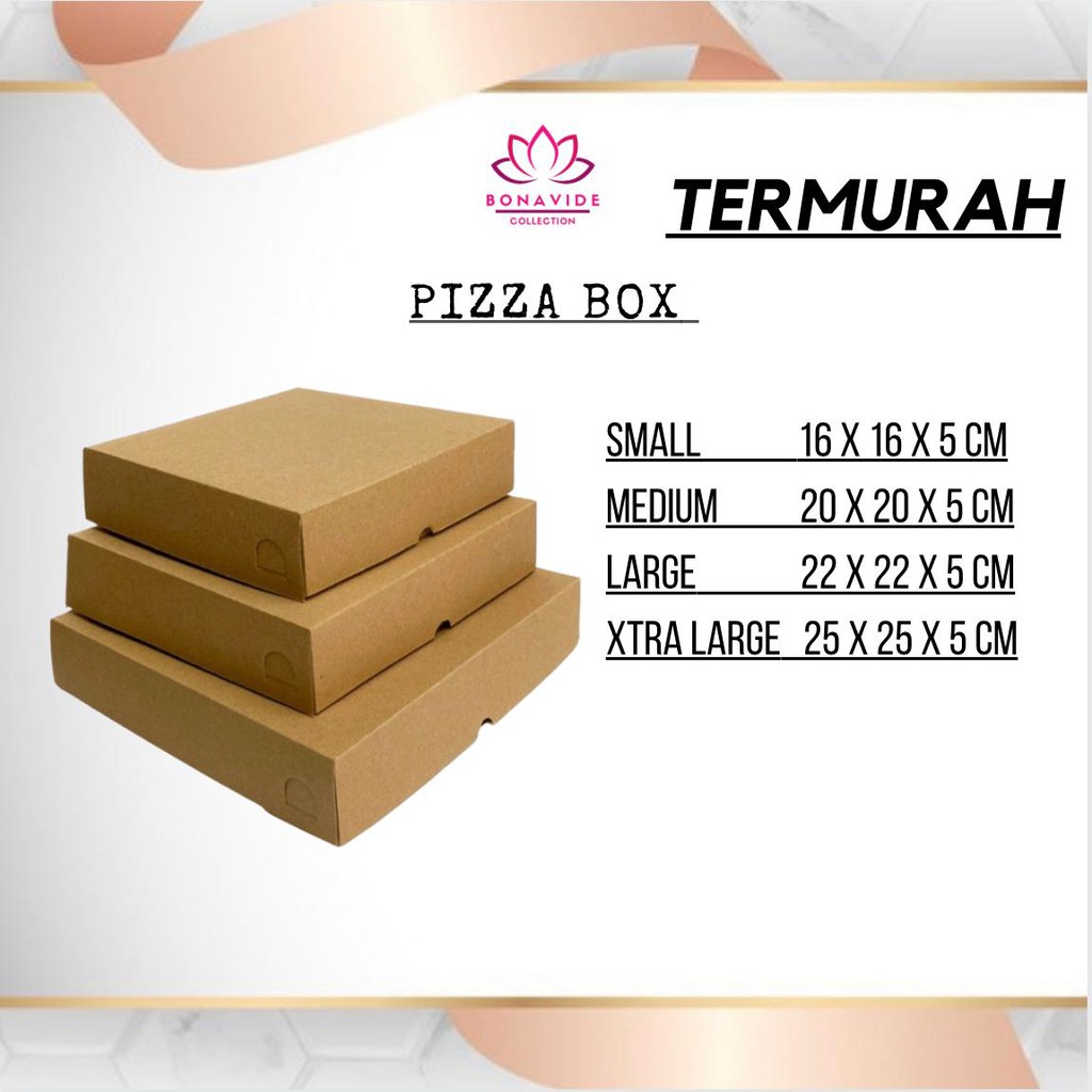 

PIZZA BOX / KARDUS / DUS / KOTAK KUE DONAT TEBAL 325 GSM FULL LAMINASI