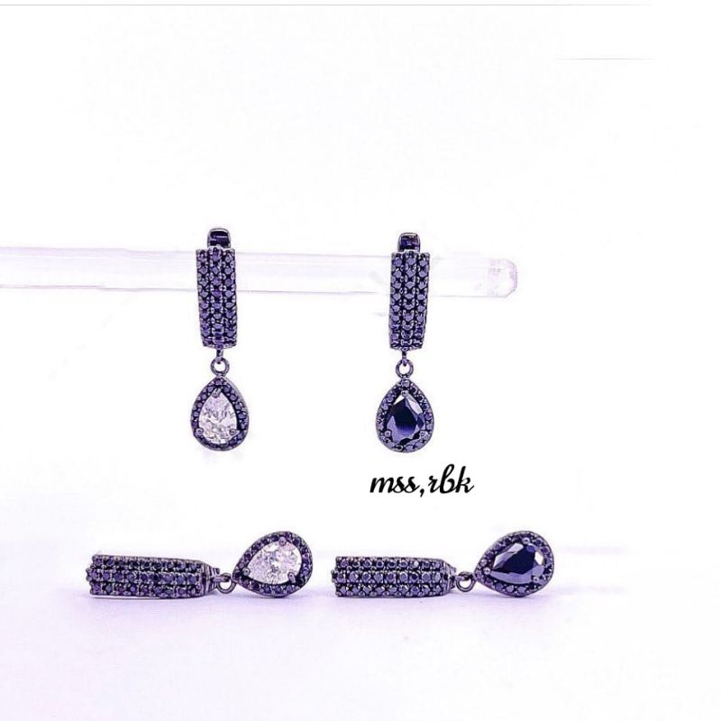 Anting vier asli(ada kode vier),mata micro diamond,mewah,than lama,anti karat,bisa sehari,pesta,kado